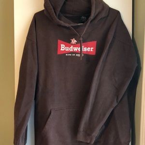 Brown Budweiser Hoodie/Hooded Sweatshirt